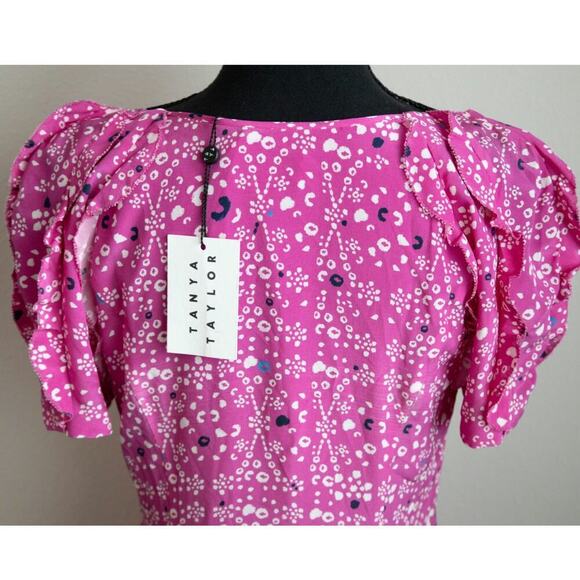 Tanya Taylor NWT Size 4 Ladies Multi Print  Luciana Midi Dress - Picture 4 of 11